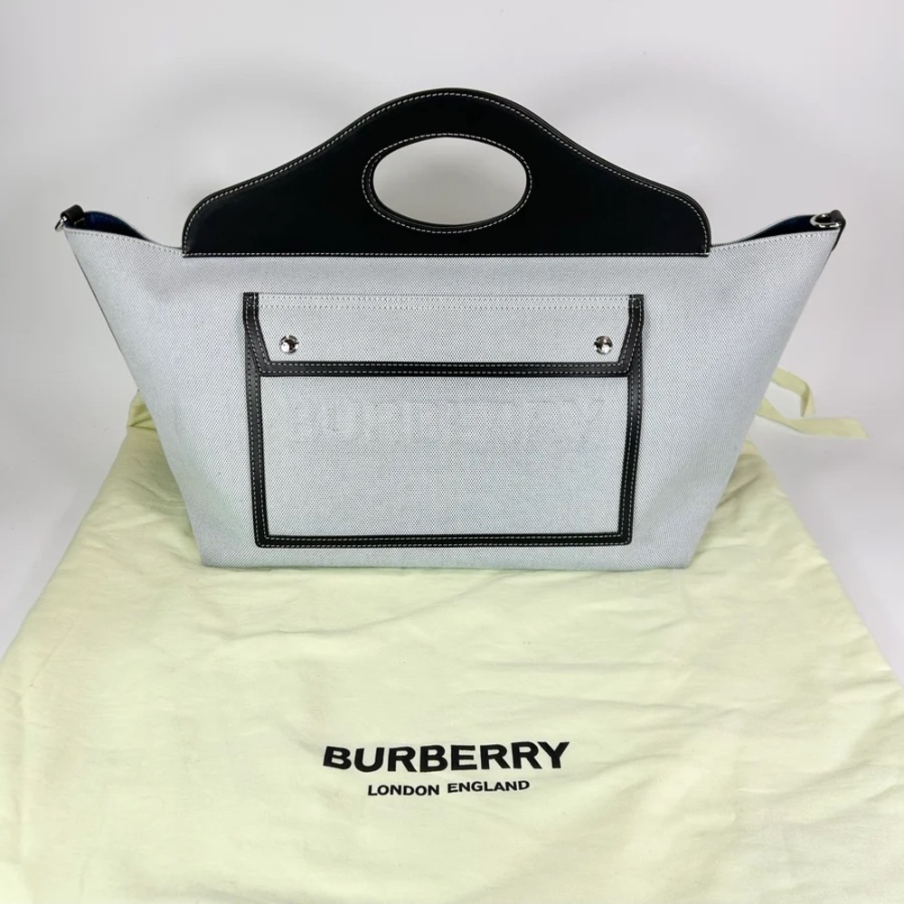 Burberry Canvas Cabas Pocket Tote Bag - Picture 13 of 13